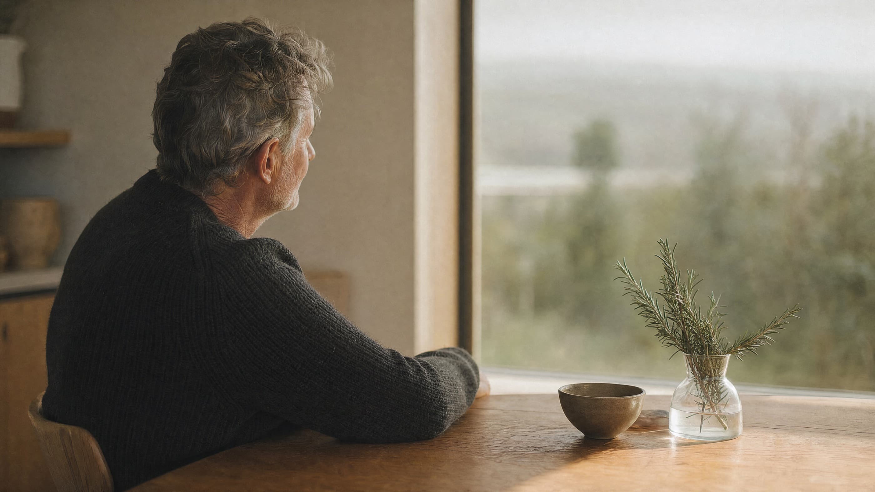 A quiet moment of remembrance by the window